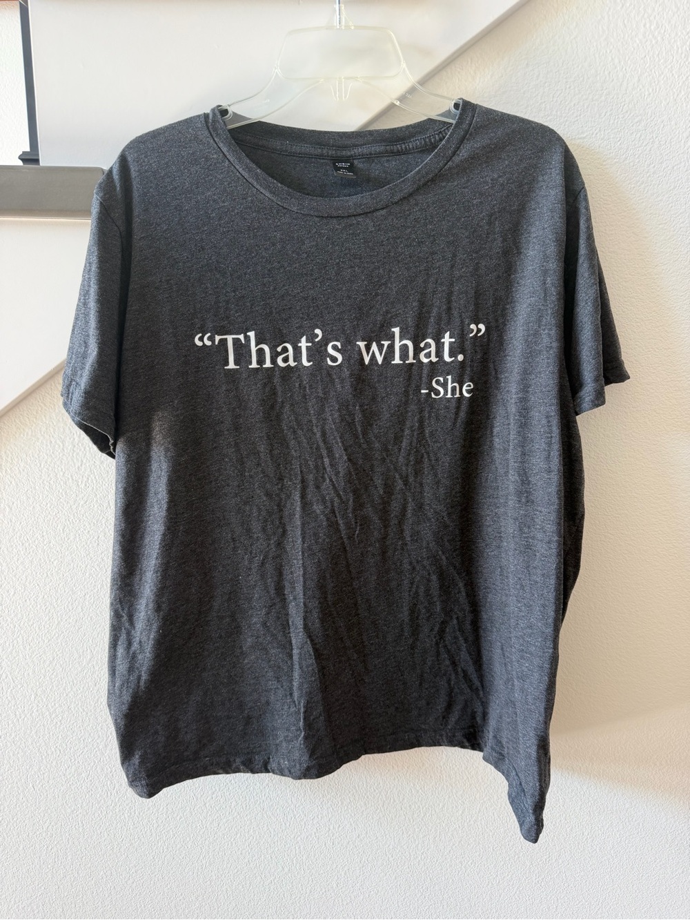 SHEIN Curve Charcoal Crewneck Tee That’s what she said